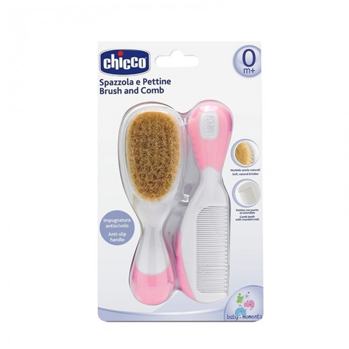 Βούρτσα-Χτένα Φυσική Τρίχα Chicco Pink 06569-10