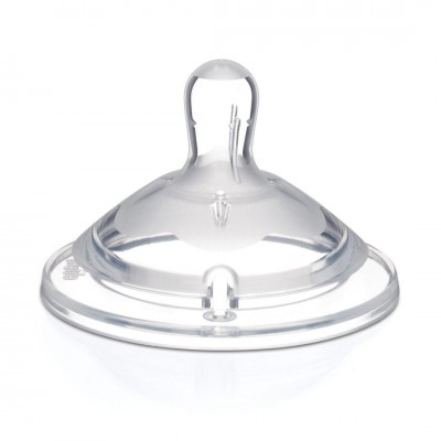 Θηλή Σιλικόνη Natural Feeling Γρήγορη Ροή 6Μ+ Chicco B50-81047-20 (2τμχ)