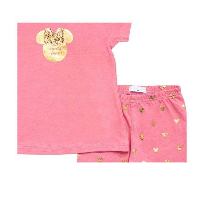 Παιδική μπλούζα κοντομάνικη-κολάν για κορίτσι ροζ λεμονάδα allover 123-719102-1 Funky
