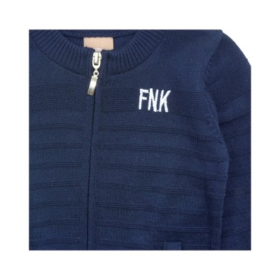 Βρεφική ζακέτα πλεκτή για αγόρι μπλε 123-810100-1 Funky