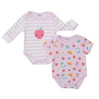 Βρεφικό σετ κορμάκια για κορίτσι candy pink 223-060115-1 Funky