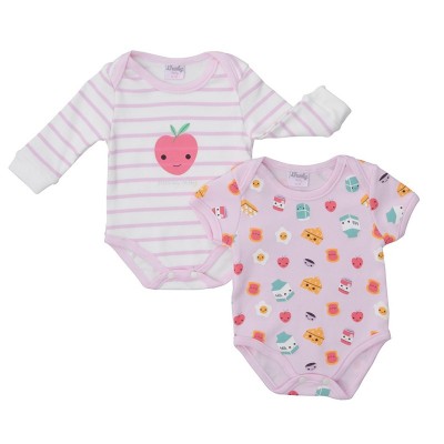 Βρεφικό σετ κορμάκια για κορίτσι candy pink 223-060115-1 Funky