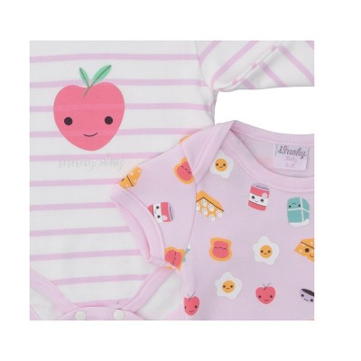 Βρεφικό σετ κορμάκια για κορίτσι candy pink 223-060115-1 Funky