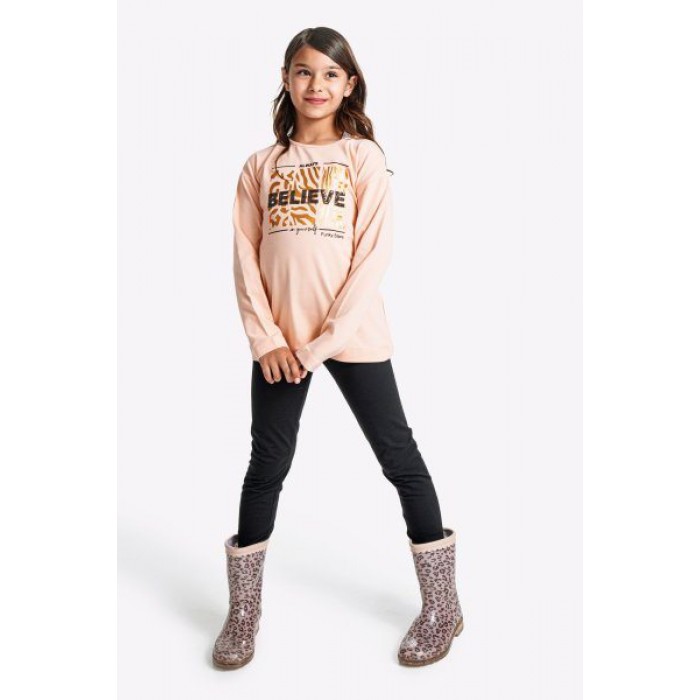 Παιδικό σετ κολάν-μπλούζα για κορίτσι ροζ 225-521104-1 Funky