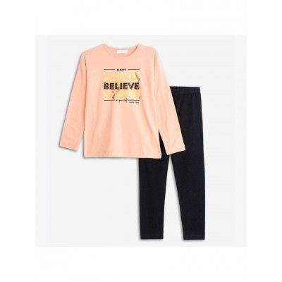 Παιδικό σετ κολάν-μπλούζα για κορίτσι ροζ 225-521104-1 Funky