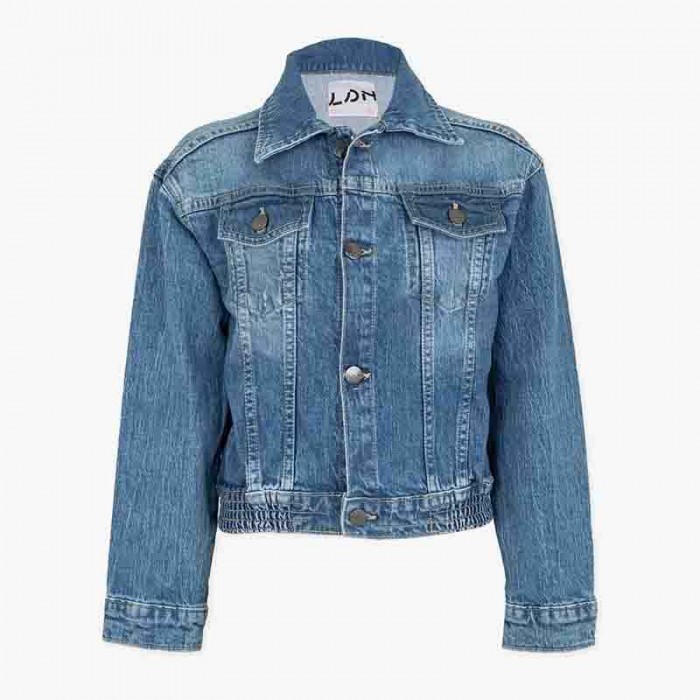 Παιδικό τζάκετ τζιν για κορίτσι μπλε 31G-2001AL-DENIM Losan