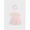 Βρεφικό φορμάκι ολόσωμο με στέκα για κορίτσι ροζ 24-01629-046 Mayoral Newborn