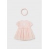 Βρεφικό φορμάκι ολόσωμο με στέκα για κορίτσι ροζ 24-01629-046 Mayoral Newborn
