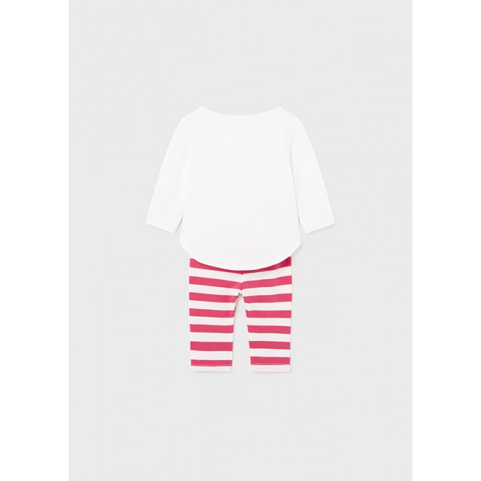 Βρεφικό σετ μπλούζες-κολάν για κορίτσι 24-01716-092 πορτοκαλί Mayoral Newborn