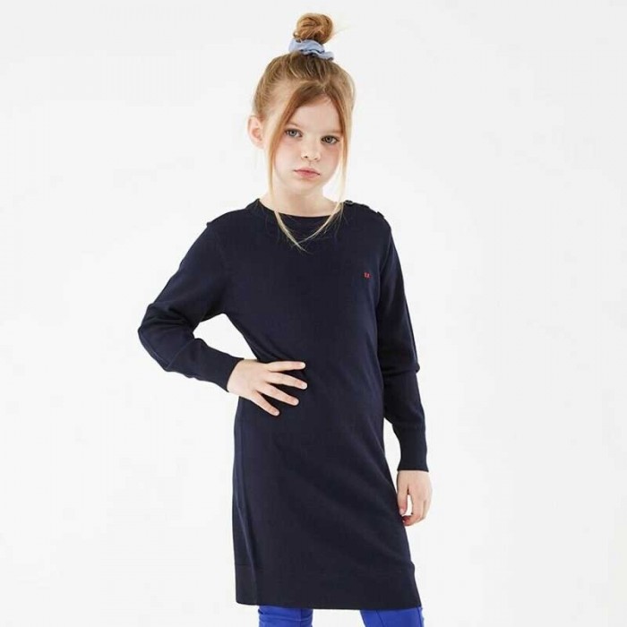 Παιδικό φόρεμα Flatknit για κορίτσι μπλε navy Mexx ZN0944016G