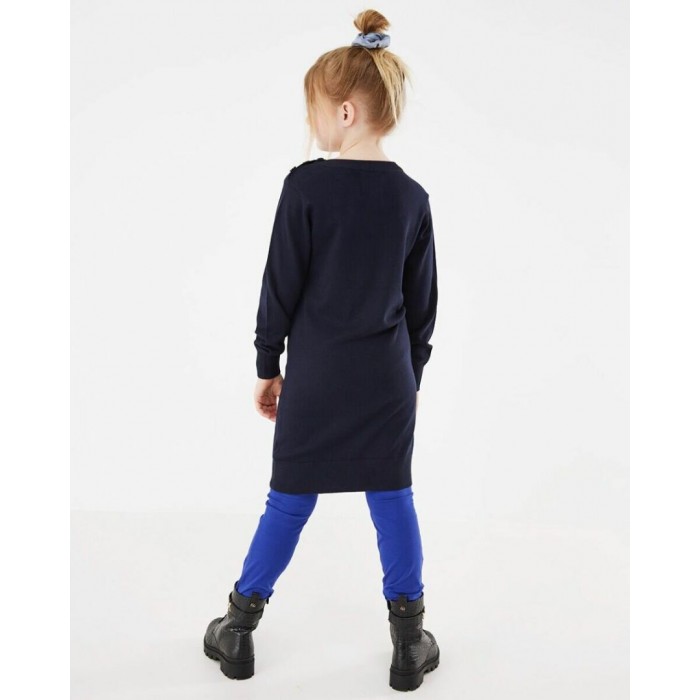Παιδικό φόρεμα Flatknit για κορίτσι μπλε navy Mexx ZN0944016G