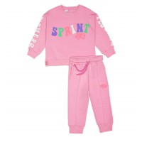 Βρεφικό/παιδικό σετ φόρμας φούτερ για κορίτσι ροζ 242-2048-800 Sprint
