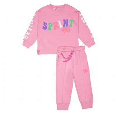 Βρεφικό/παιδικό σετ φόρμας φούτερ για κορίτσι ροζ 242-2048-800 Sprint