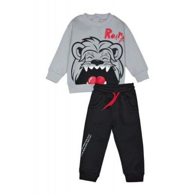 Βρεφικό/Παιδικό σετ φόρμας για αγόρι Γκρί 242-1010-160 Spint