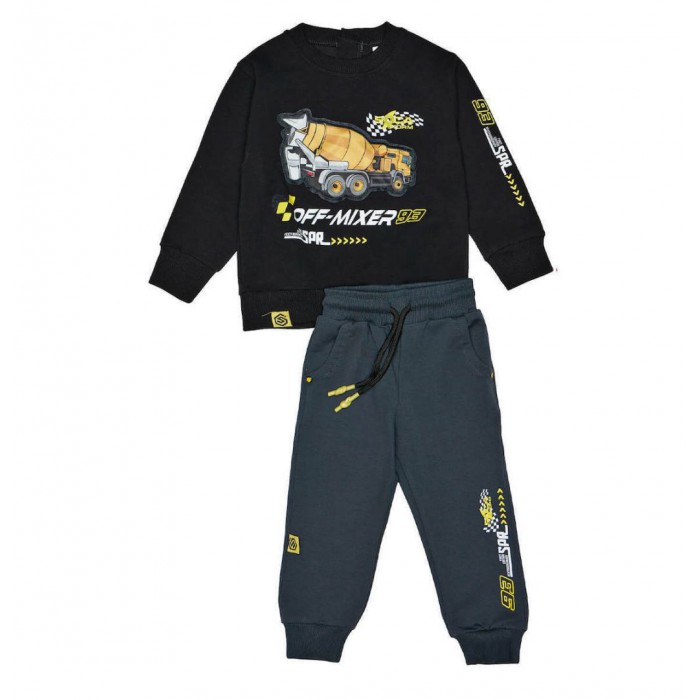 Βρεφικό/Παιδικό σετ φόρμας για αγόρι μαύρο 242-1041-200 Sprint