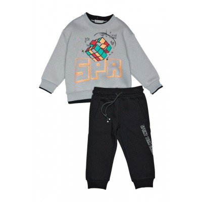 Βρεφικό/Παιδικό σετ φόρμας για αγόρι Γκρί Ice 242-1003-160 Spint