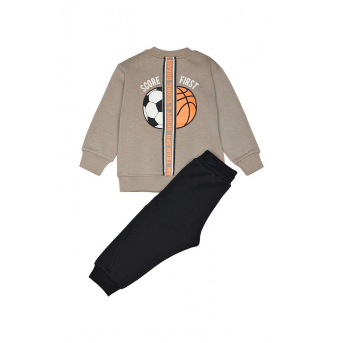 Βρεφικό/Παιδικό σετ φόρμας για αγόρι μπεζ 242-1006-120 Spint