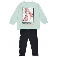 Βρεφικό/Παιδικό σετ κολάν-μπλούζα για κορίτσι μέντα 242-2034-530 Sprint