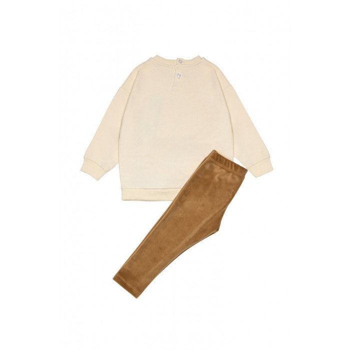 Βρεφικό/Παιδικό σετ φόρμας για κορίτσι Ivory-Εκρού 242-2051-115 Spint