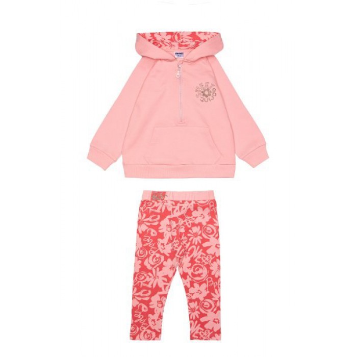 Παιδικό σετ κολάν-μπλούζα για κορίτσι ροζ 242-2004-454 Spint