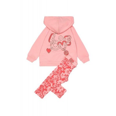Παιδικό σετ κολάν-μπλούζα για κορίτσι ροζ 242-2004-454 Spint