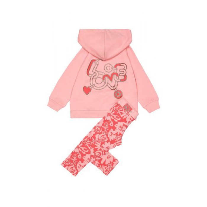 Παιδικό σετ κολάν-μπλούζα για κορίτσι ροζ 242-2004-454 Spint