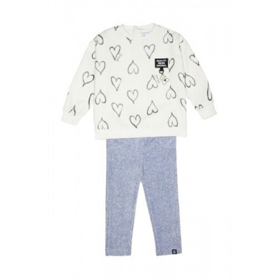 Βρεφικό/Παιδικό σετ κολάν-μπλούζα για κορίτσι γκρί 242-2035-133 Spint
