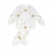 Βρεφικό/παιδικό σετ φόρμας φούτερ για κορίτσι λευκό-χρυσαφί 242-2044-133 Sprint