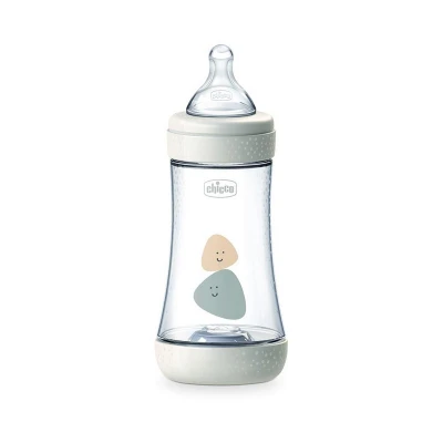 Πλαστικό Μπιμπερό Perfect 5 με Θηλή Σιλικόνης 240ml για 2+ μηνών λευκό A60-20223-30Chicco