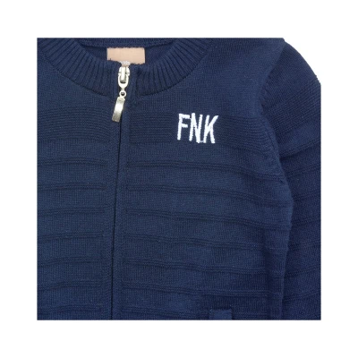 Βρεφική ζακέτα πλεκτή για αγόρι μπλε 123-810100-1 Funky
