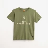 Παιδική μπλούζα κοντομάνικη για αγόρι hedge green 124-105121-2 Funky