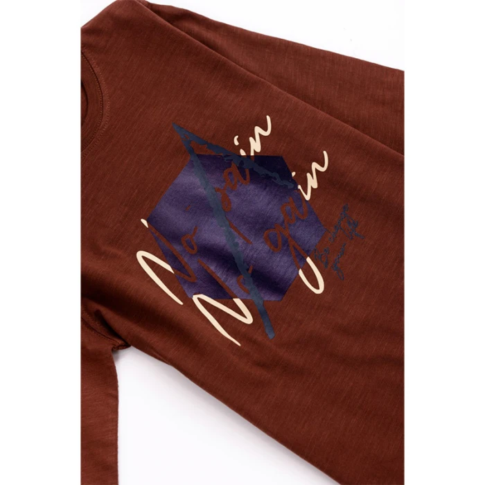 Παιδική μπλούζα μακρυμάνικη για αγόρι muse brown 224-106119-1 Funky