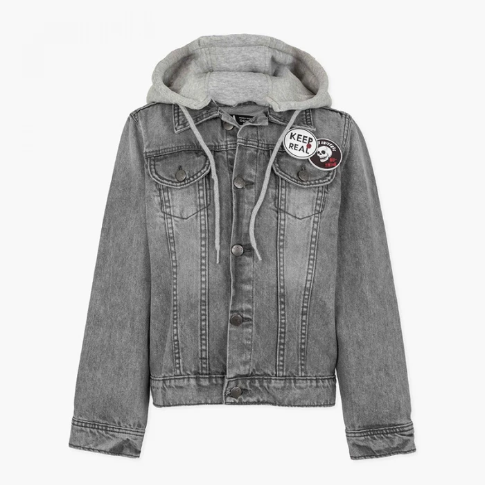 Παιδικό τζάκετ τζιν γκρί 31F-2001AL-GREY DENIM Losan