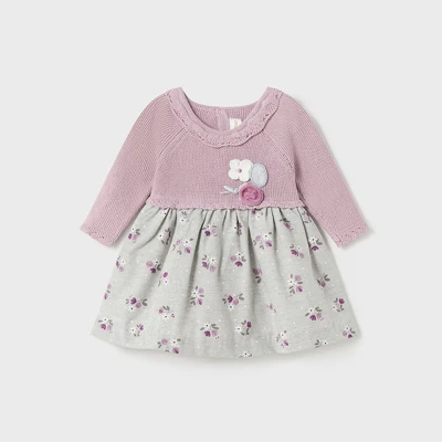 Βρεφικό φόρεμα για κορίτσι βιολετί 13-02861-010 MAYORAL NEWBORN