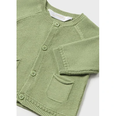 Βρεφική ζακέτα πλεκτή για αγόρι πράσινη Better Cotton 24-01380-088 Mayoral Newborn